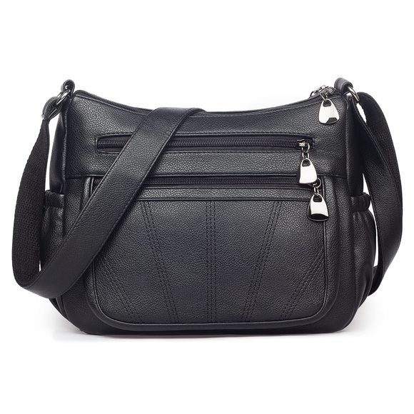 Crossbody Purse Ladies Soft Pu Leather Shoulder Bag Medium Roomy :^) - Picture 1 of 6